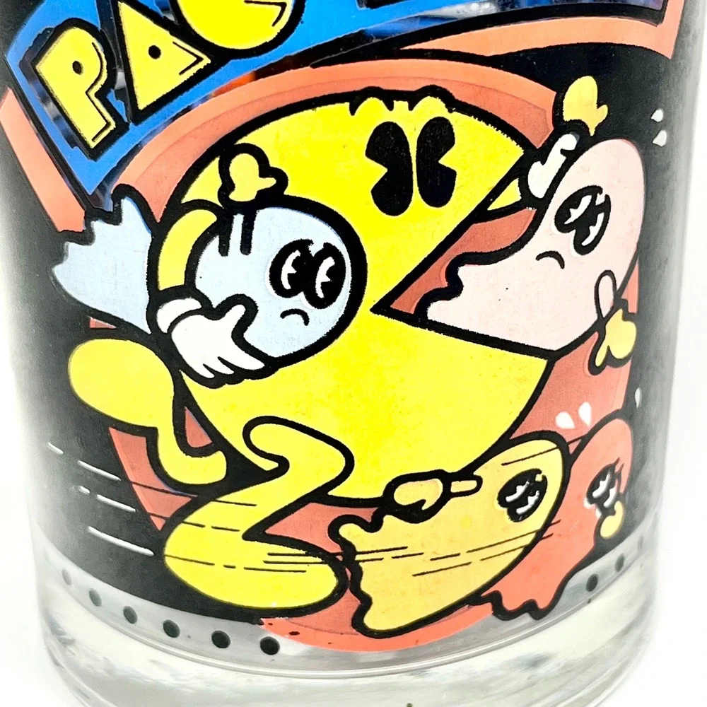 1980 Arbys Pac-Man Collector Series Drinking Glass Retro Arcade Maze Vintage